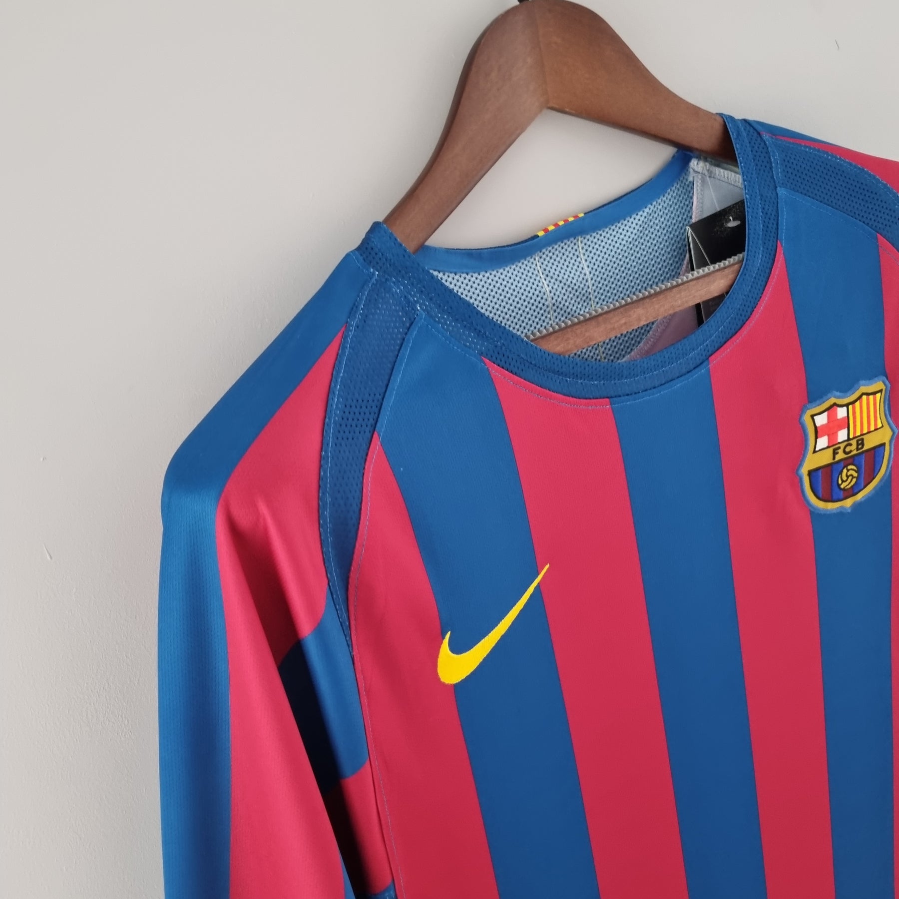 Camisa Manga Longa Barcelona I - 2005/06 Retrô