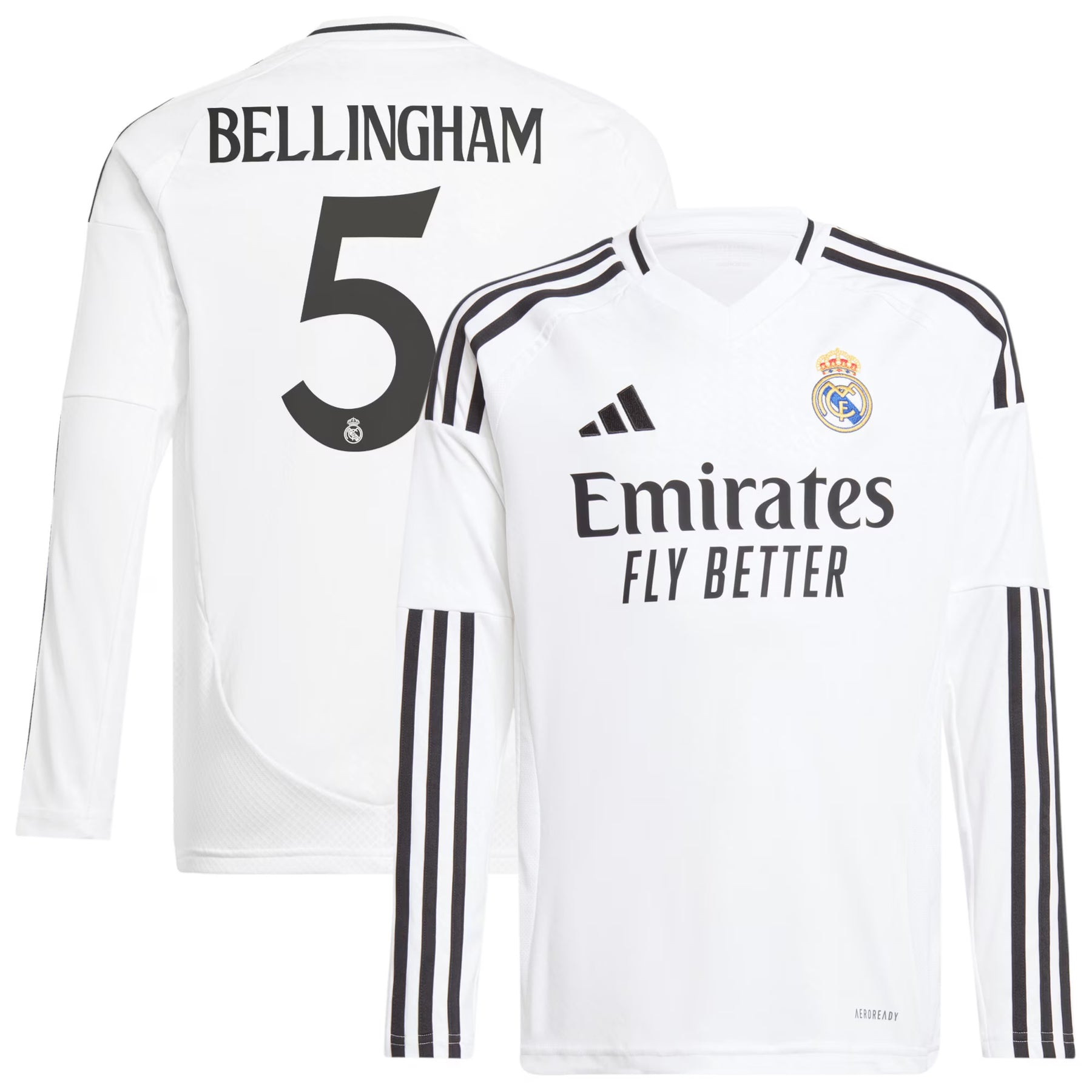 Camisa Manga Longa Real Madrid I - 2024/25 Bellingham N°5