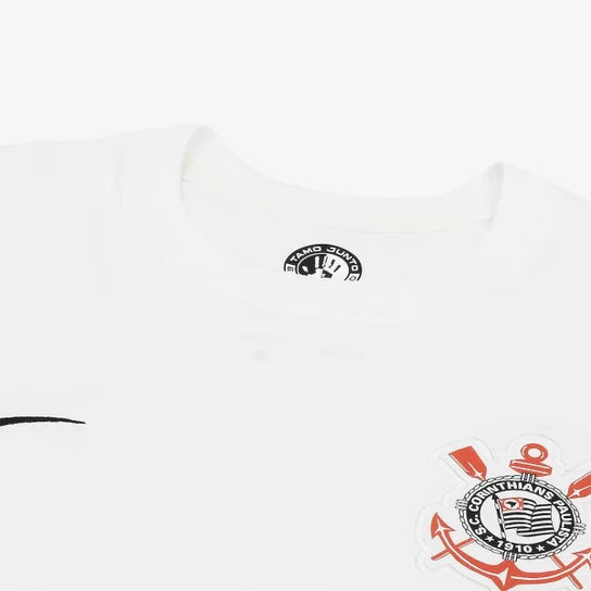 Camisa Feminina Corinthians I - 2024/25 Branca e Preta