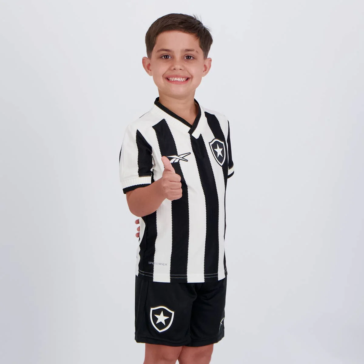 Kit Infantil Botafogo I - 2024/25 Branco e Preto