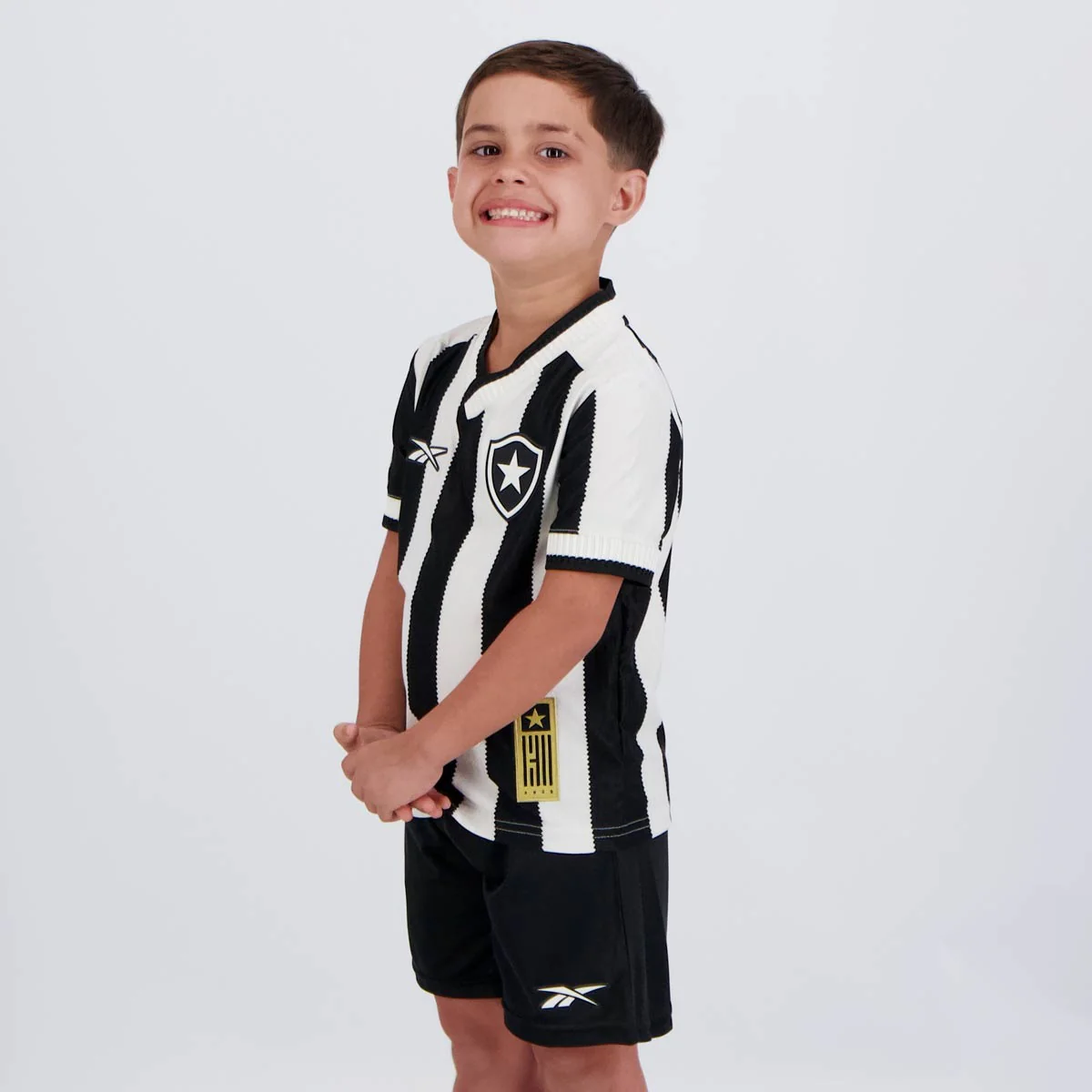 Kit Infantil Botafogo I - 2024/25 Branco e Preto