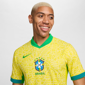 Camisa Versão Jogador Brasil I - 2024/25 Amarela