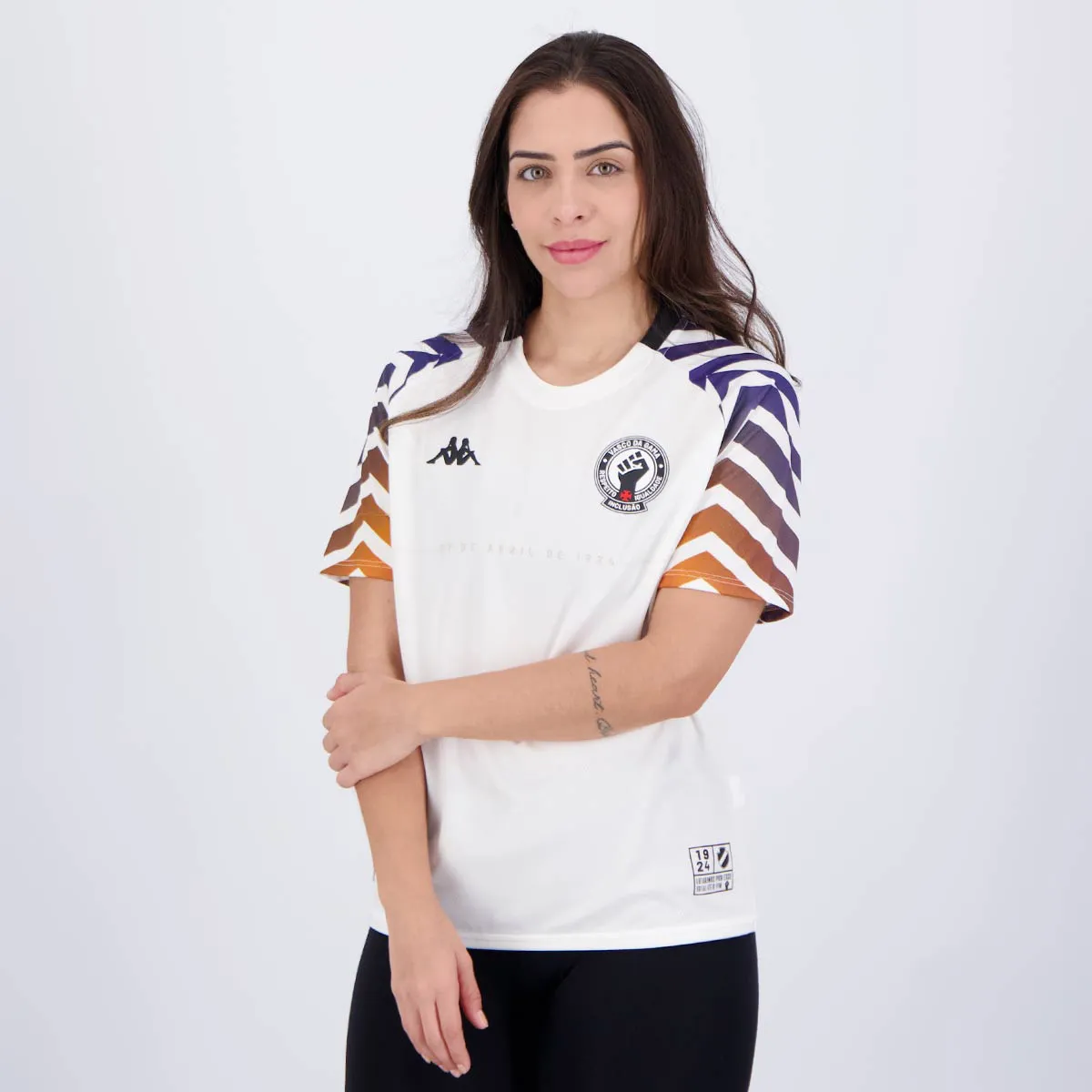 Camisa Feminina Vasco Aquecimento - 2024/25 Branca
