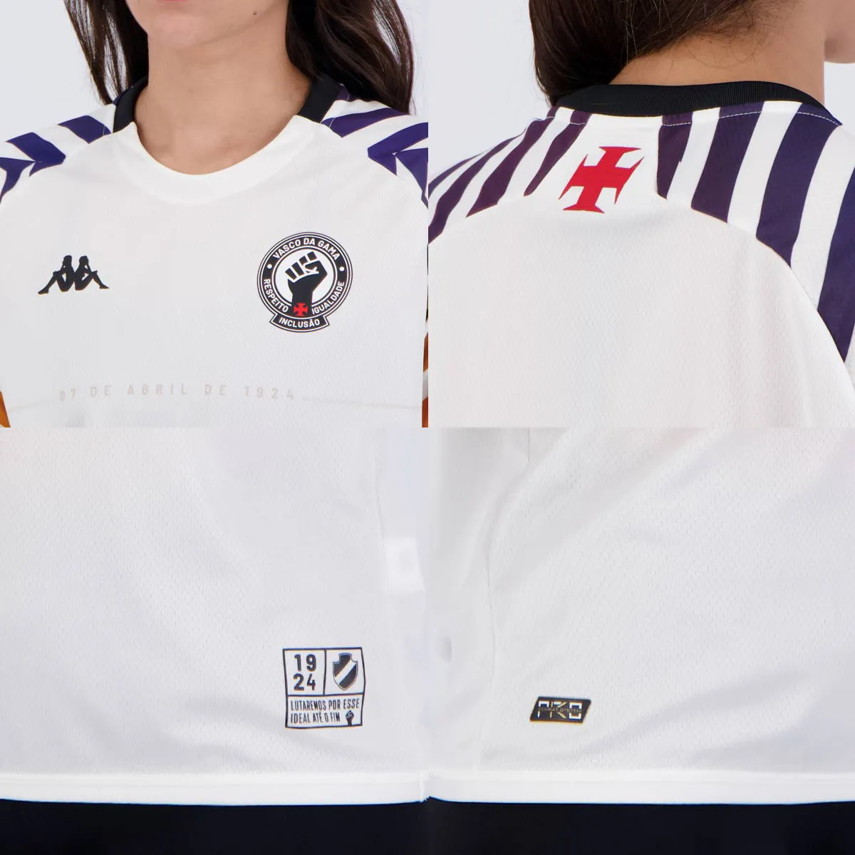 Camisa Feminina Vasco Aquecimento - 2024/25 Branca