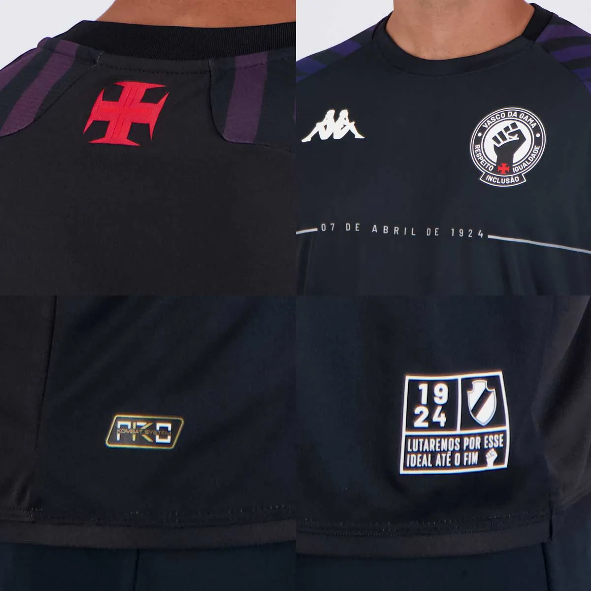 Camisa Vasco Aquecimento - 2024/25 Preta