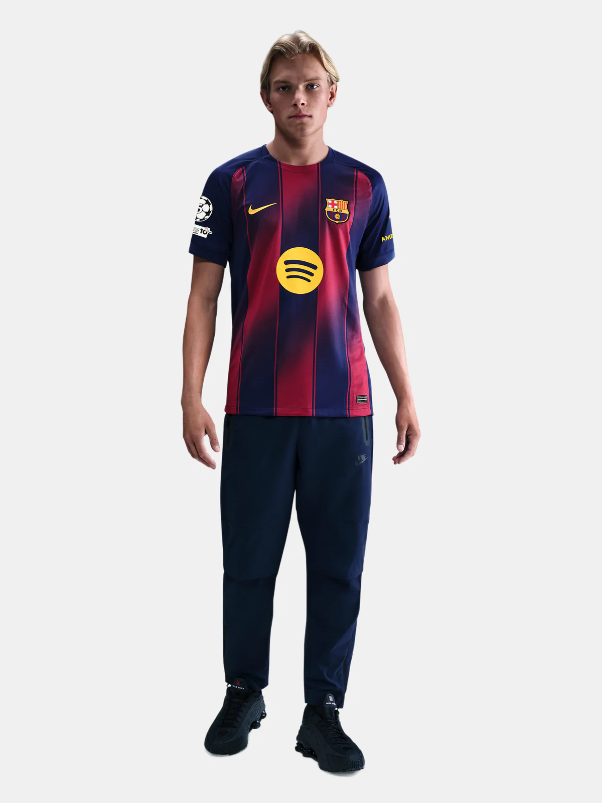 Camisa Barcelona I - 2025/26 Azul e Vermelha