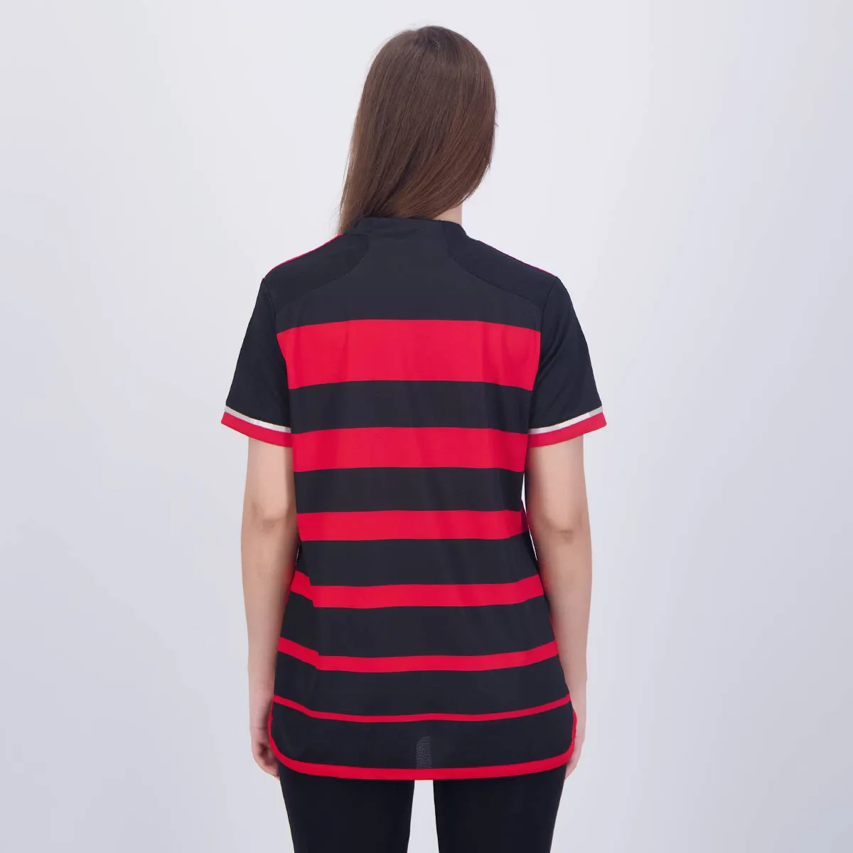 Camisa Feminina Flamengo I - 2024/25 Preta e Vermelha
