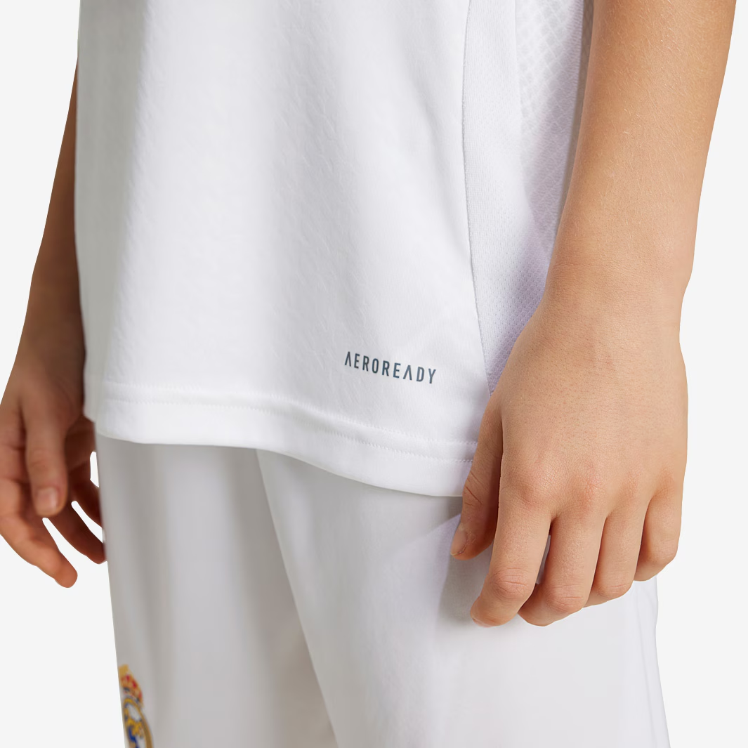 Kit Infantil Real Madrid I - 2024/25 Branca
