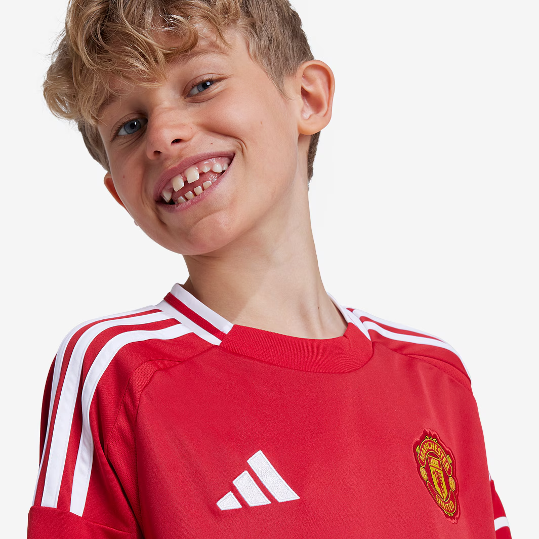 Kit Infantil Manchester United I - 2024/25 Vermelho