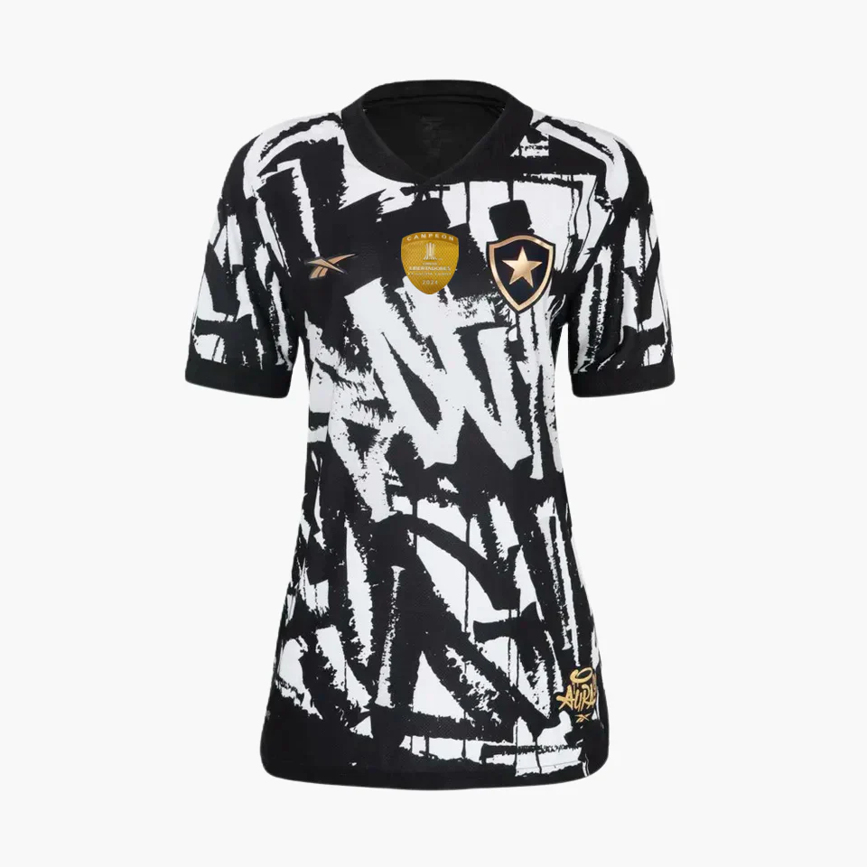 Camisa Feminina Botafogo 4th - 2025/26 Preta e Branca