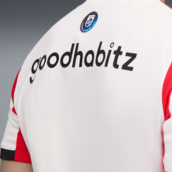 Camisa PSV I - 2025/26 Branca e Vermelha