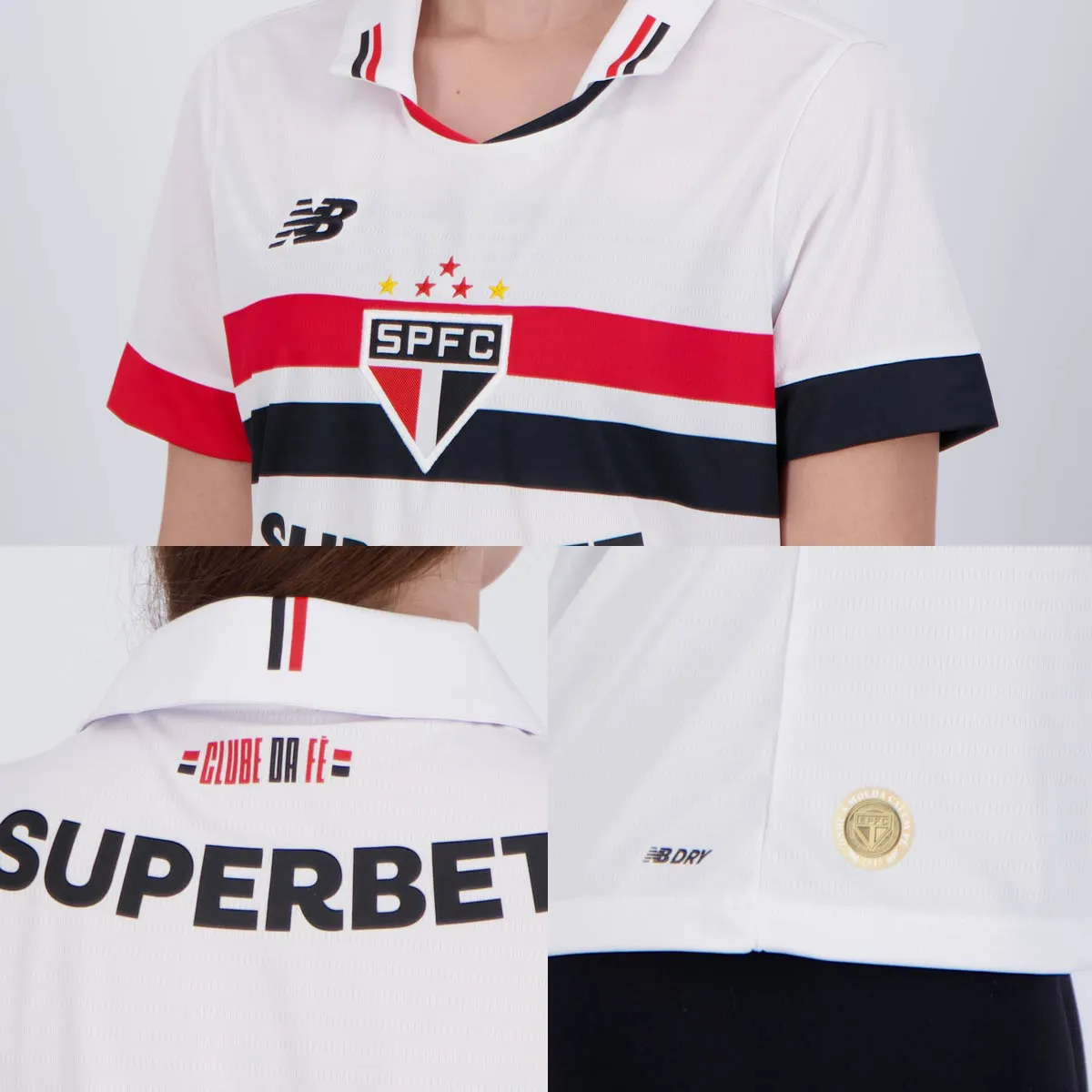 Camisa Feminina São Paulo I - 2024/25 Branca
