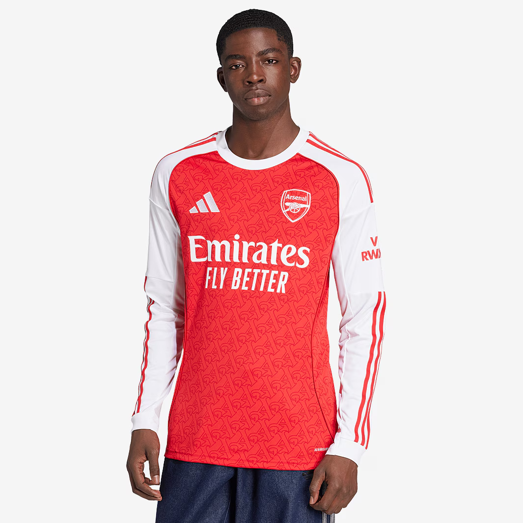 Camisa Manga Longa Arsenal I - 2025/26 Vermelha