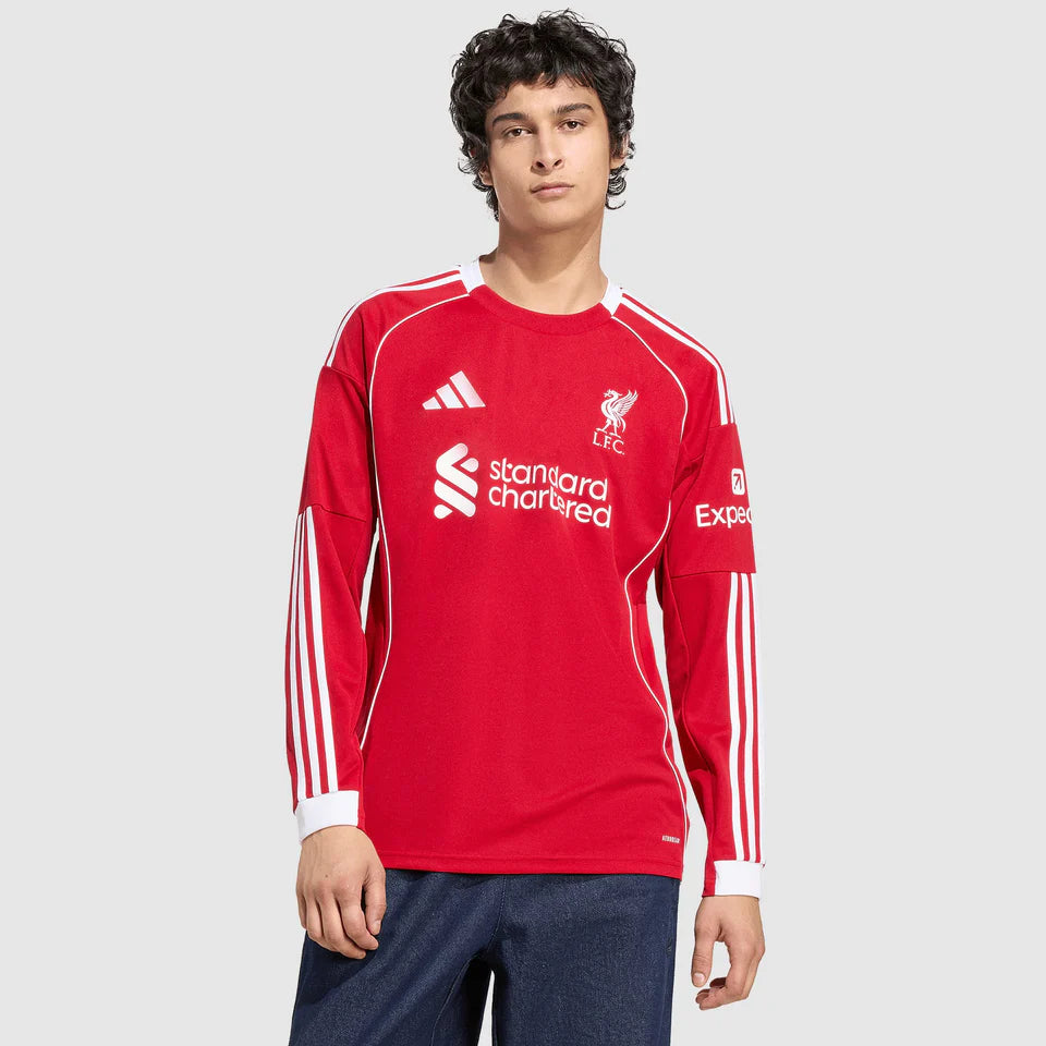 Camisa Manga Longa Liverpool I - 2025/26 Vermelha