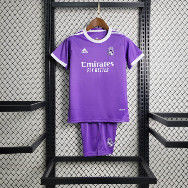 Kit Adidas Real Madrid II - 2017/18 Infantil Retrô