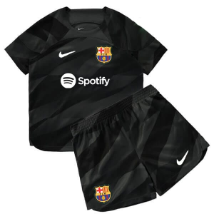 Kit Nike Barcelona Goleiro Preto - 2023/24 Infantil