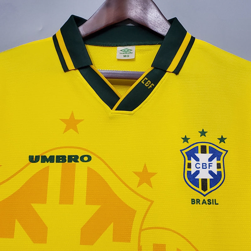 Camisa Umbro Brasil I - 1994 Retrô Tetra Copa do Mundo