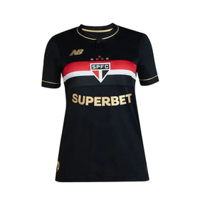 (PRÉ VENDA) Camisa Feminina São Paulo III Comemorativa - 2025/26 Preta
