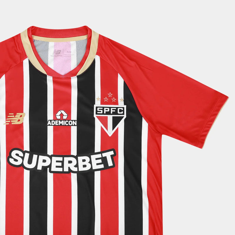Camisa São Paulo II - 2025/26 Vermelha e Preta