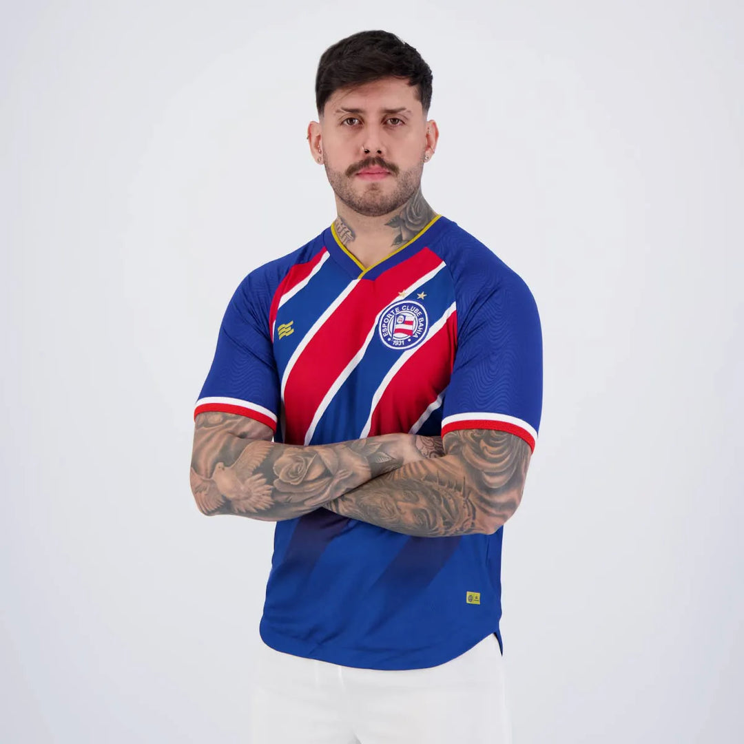 Camisa Bahia II - 2024/25 Azul e Vermelha