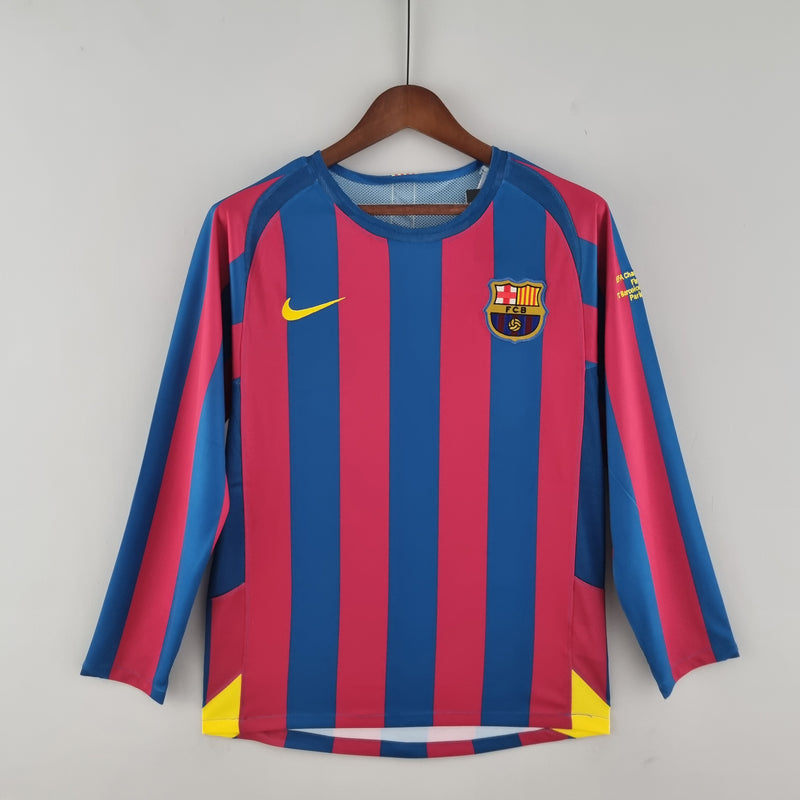 Camisa Nike Barcelona I Manga Longa - 2005/06 Retrô