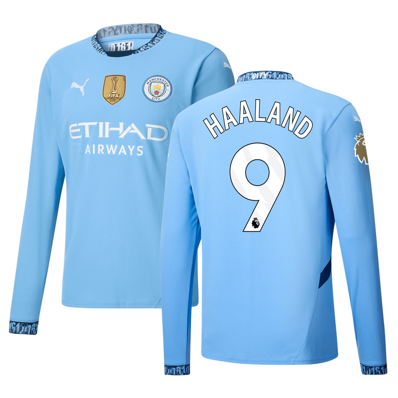 Camisa Puma Manchester City I Manga Longa - 2024/25 - Haaland (9)