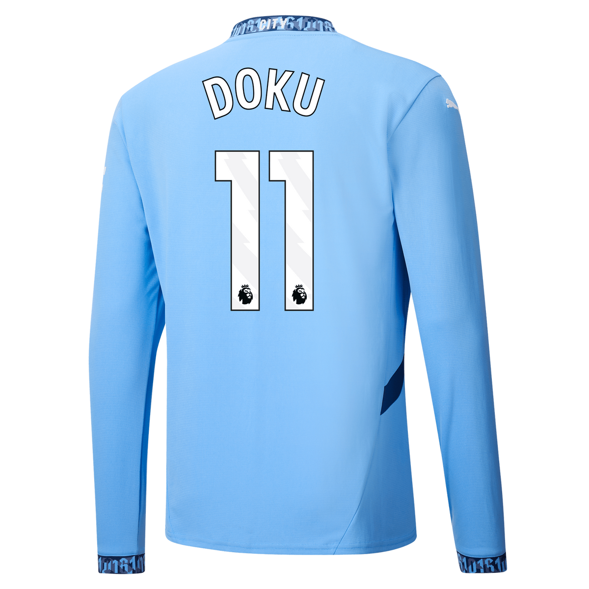 Camisa Manchester City I Manga Longa - 2024/25 - Doku (11)