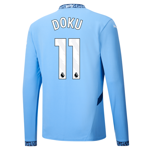 Camisa Puma Manchester City I Manga Longa - 2024/25 - Doku (11)