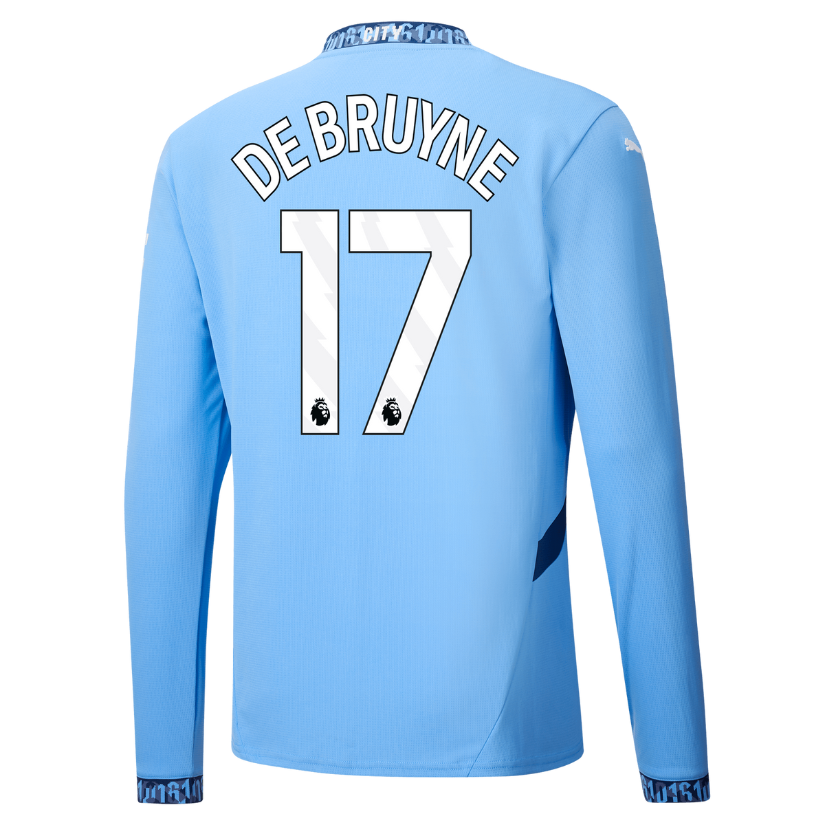 Camisa Manchester City I Manga Longa - 2024/25 - De Bruyne (17)