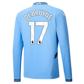 Camisa Manchester City I Manga Longa - 2024/25 - De Bruyne (17)