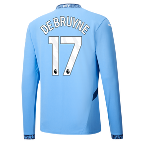 Camisa Manchester City I Manga Longa - 2024/25 - De Bruyne (17)