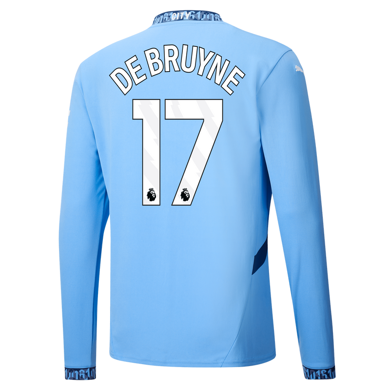 Camisa Puma Manchester City I Manga Longa - 2024/25 - De Bruyne (17)