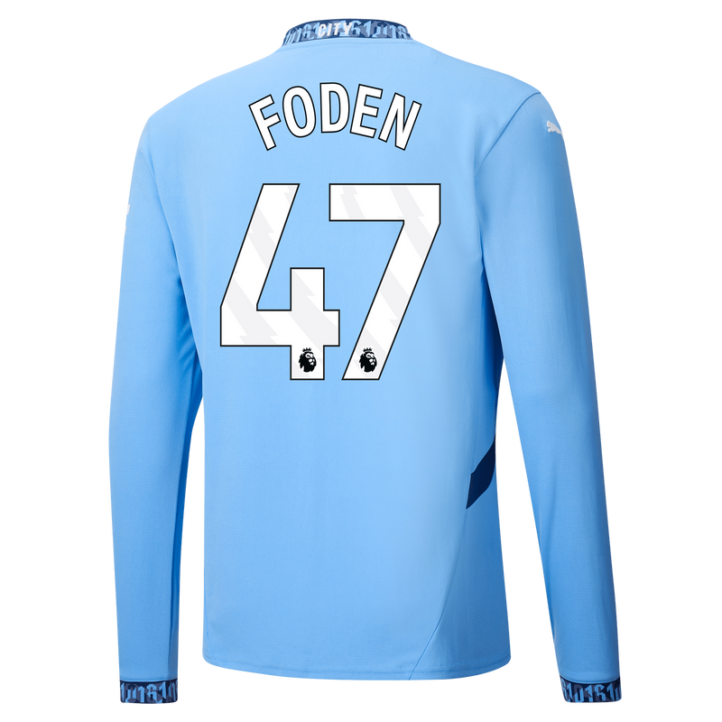 Camisa Puma Manchester City I Manga Longa - 2024/25 - Foden (47)