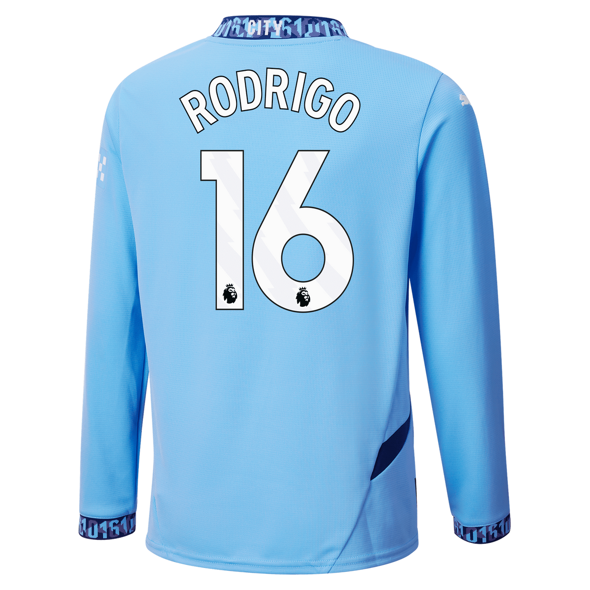 Camisa Manchester City I Manga Longa - 2024/25 - Rodrigo (16)