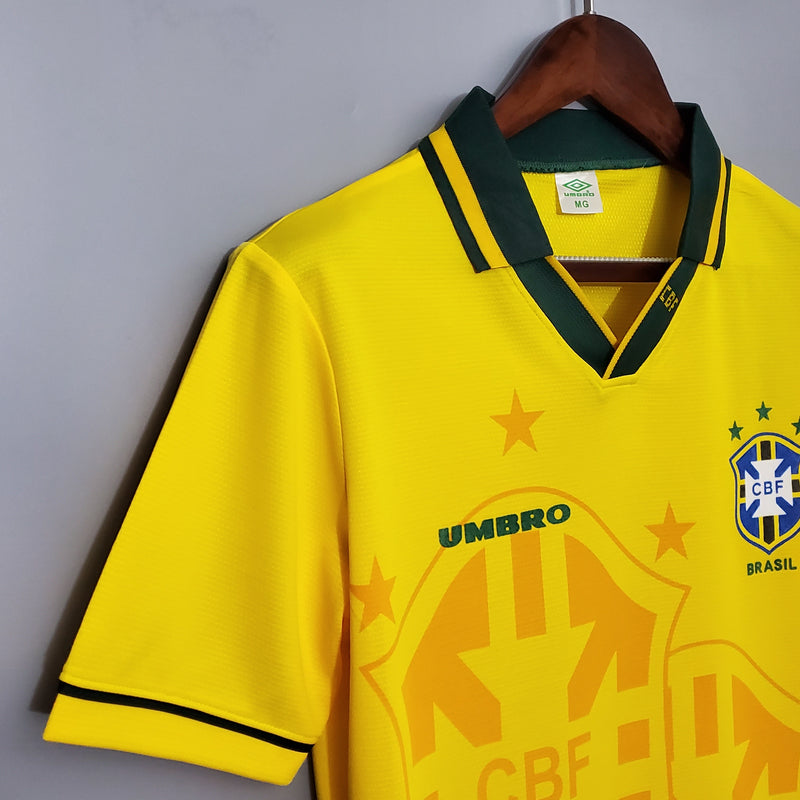 Camisa Umbro Brasil I - 1994 Retrô Tetra Copa do Mundo