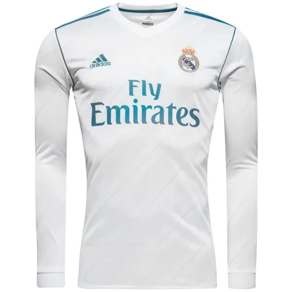 Camisa Adidas Real Madrid I - 2017/18 Retrô Manga Longa