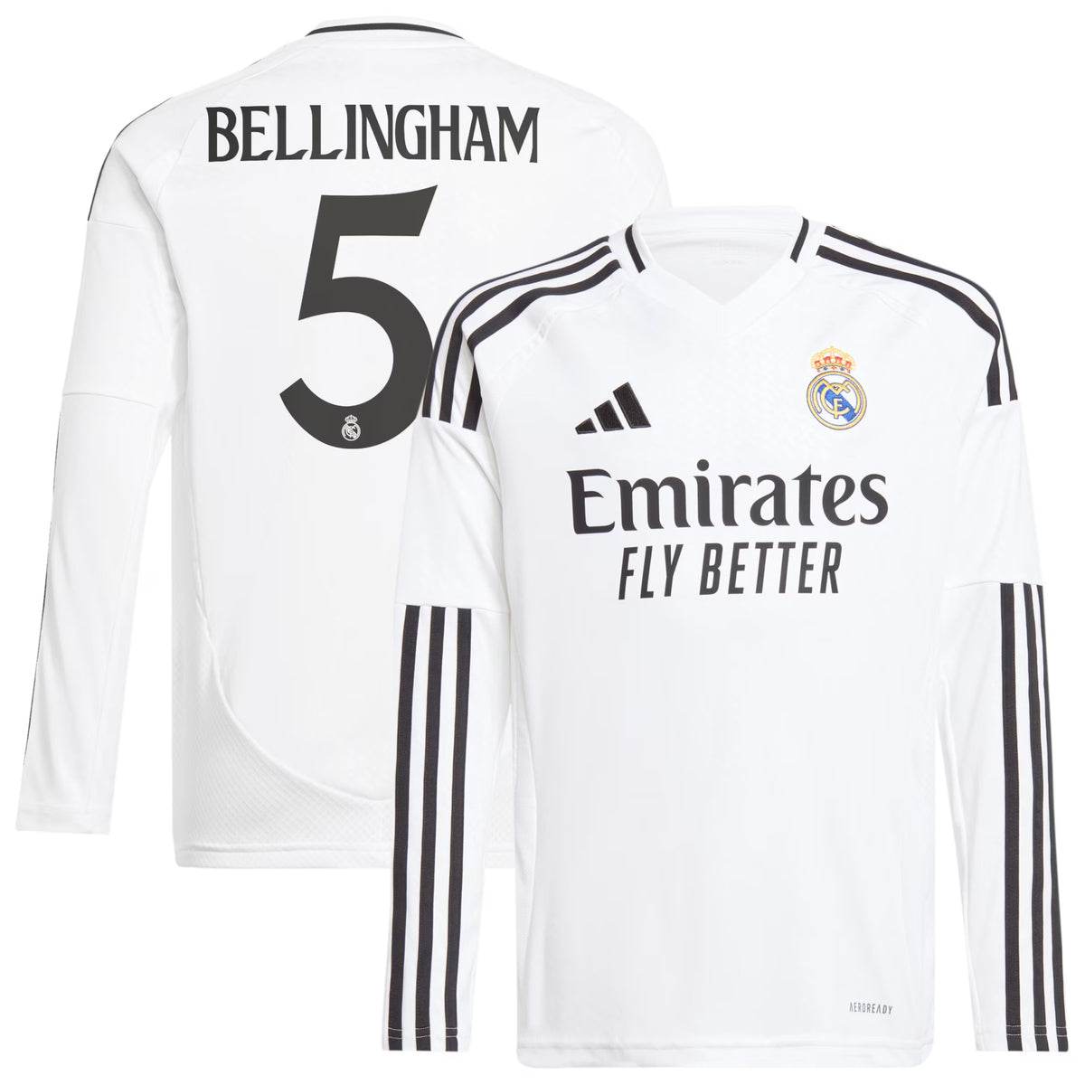 Camisa Manga Longa Real Madrid I - 2024/25 Bellingham N°5