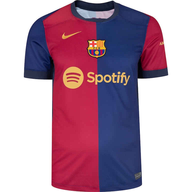 Camisa Barcelona I - 2024/25 Azul e Vermelha