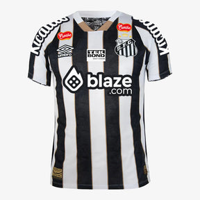 Camisa Com patrocínios Santos II - 2024/25 Branca e Preta