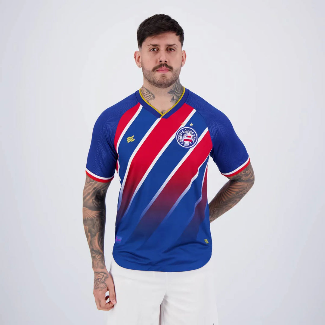 Camisa Bahia II - 2024/25 Azul e Vermelha
