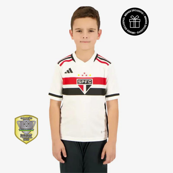 Kit Adidas São Paulo I - 2023/24 Infantil