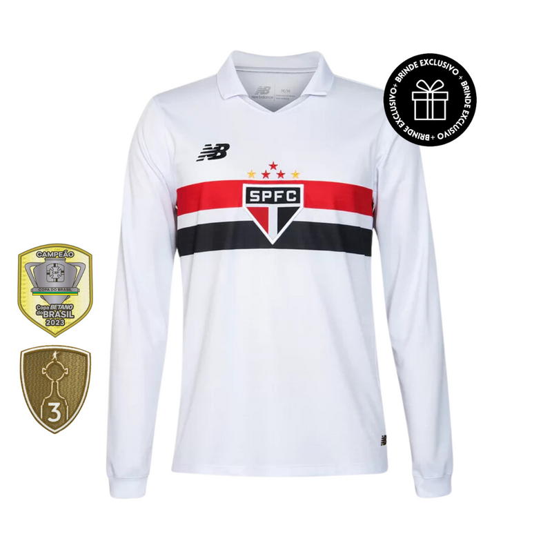 Camisa New Balance São Paulo I - 2024/25 Manga Longa