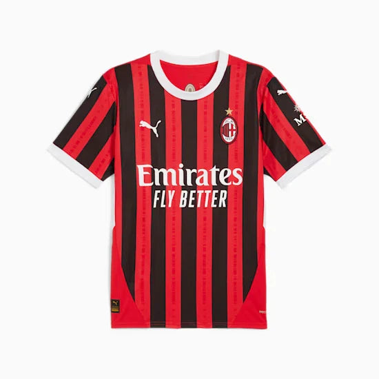Camisa Feminina Milan I - 2024/25 Vermelha e Preta