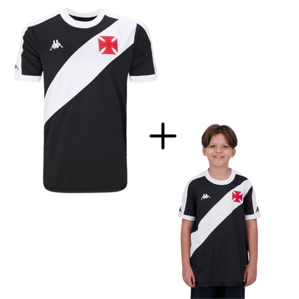 Kit Pai e Filho 2 Camisas Kappa Vasco I - 2024/25