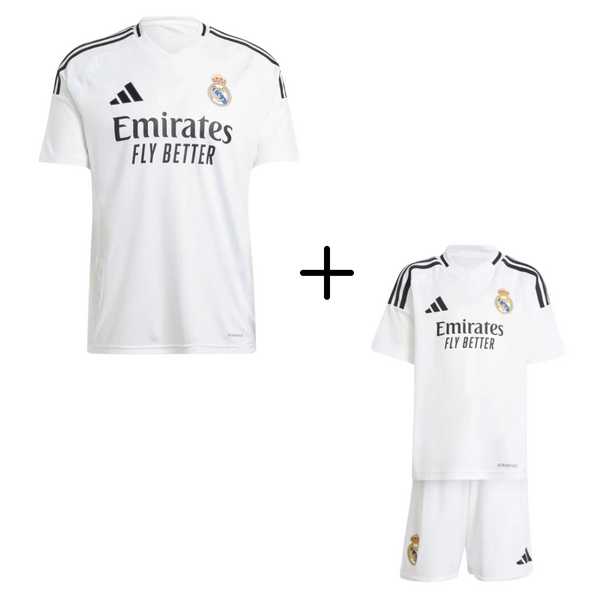 Kit Pai e Filho 2 Camisas Adidas Real Madrid I - 2024/25