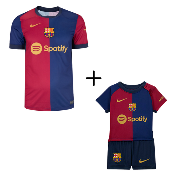 Kit Pai e Filho 2 Camisas Nike Barcelona I - 2024/25