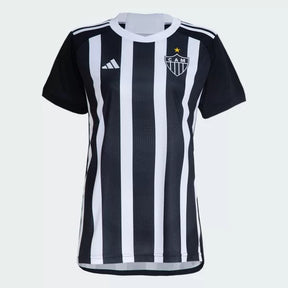 Camisa Feminina Atlético Mineiro I - 2024/25 Branca e Preta