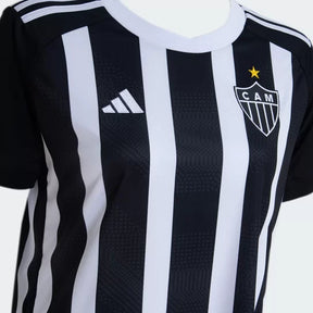 Camisa Feminina Atlético Mineiro I - 2024/25 Branca e Preta