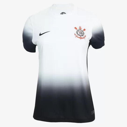 Camisa Feminina Corinthians I - 2024/25 Branca e Preta