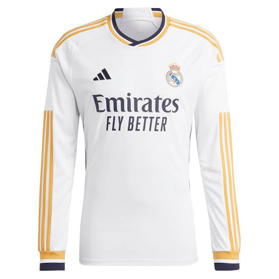 Camisa Adidas Real Madrid I - 2023/24 Manga Longa - Bellingham (5)